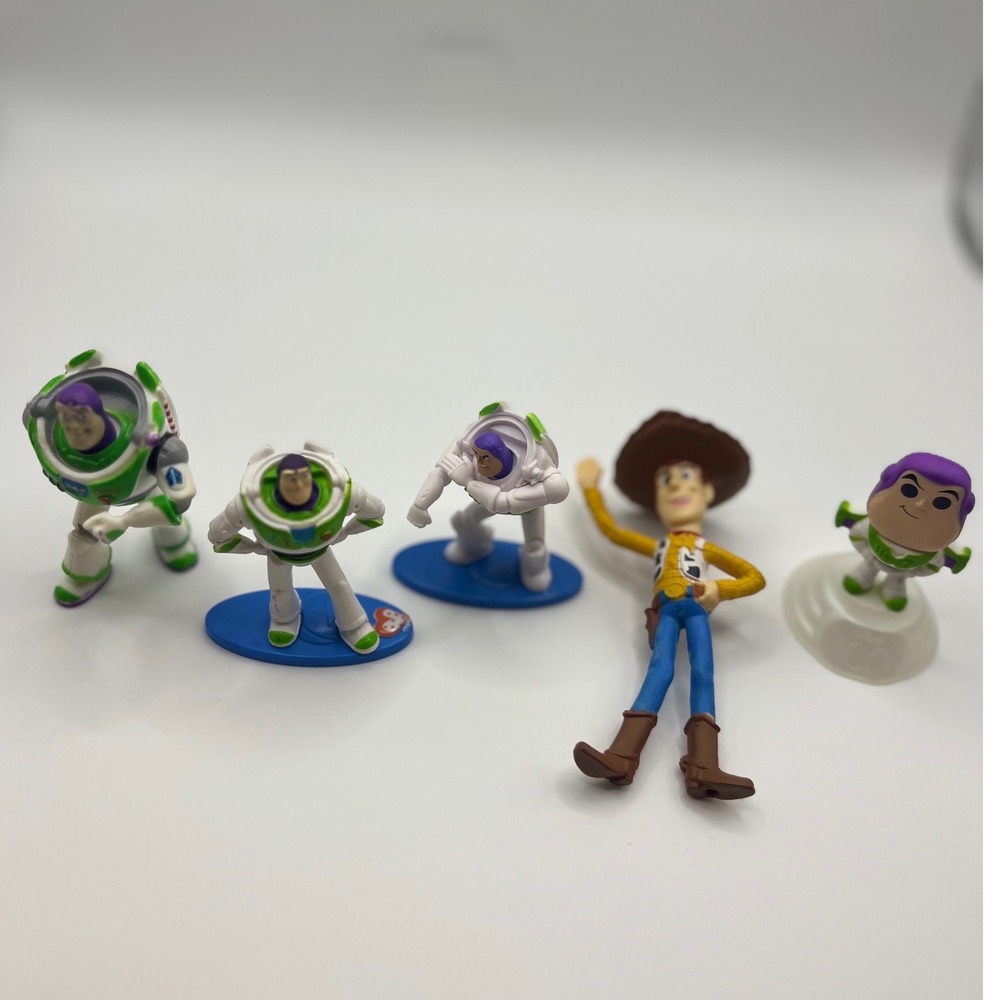 Disney Toy Story Figures Lot Buzz Lightyear Woody Mini Figurines 5pc Multi Color